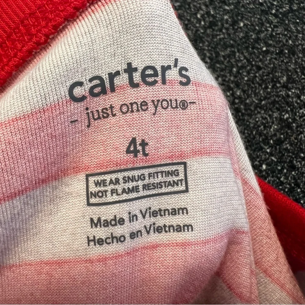 NWT Carter's Carter Just One You Boy's Long Sleeve Snug Fit Footed Pajama- 4T